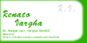 renato vargha business card